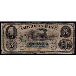 American Bank $3 Advertising Note.