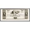 Image 1 : Franklin Bank of Baltimore, 1830-40's Proof Obsolete Banknote.