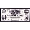 Image 1 : Conway Bank, 1854 Proof Obsolete Banknote.