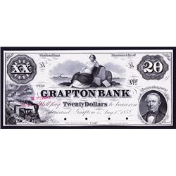 Grafton Bank, 1854 Proof Obsolete Banknote.
