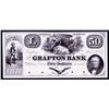 Image 1 : Grafton Bank, 1854 Proof Obsolete Banknote.