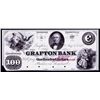 Image 1 : Grafton Bank, 1854 Proof Obsolete Banknote.