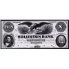 Image 1 : Holliston Bank, 1854 Proof Obsolete Banknote.