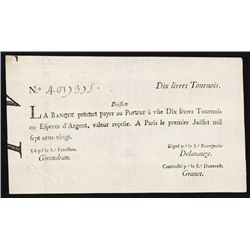 La Banque (Royale), January 1, 1720, John Law Paper Currency Note From Ford Collection.