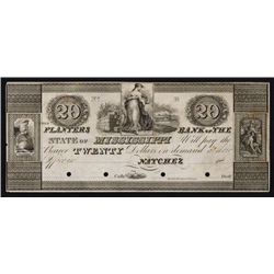 Planters Bank of the State of Mississippi ca.1830's Obsolete Proof.