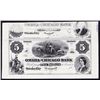 Image 1 : Omaha and Chicago Bank Obsolete Proprietary Proof.