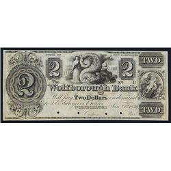 Wolfborough Bank, 1839 Issue Obsolete Specimen.