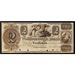 Wolfborough Bank, 1839 Issue Obsolete Color Specimen in Brown.