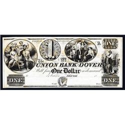 Union Bank at Dover, ca.1820-30's Obsolete Proof.