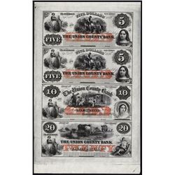Union County Bank, Plainfield, NJ Obsolete Sheet.