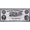Image 1 : Bank of Bainbridge, 1852 Proof Obsolete Banknote.