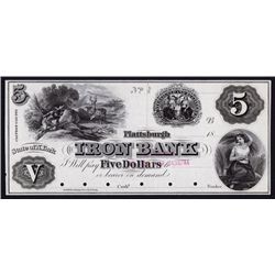 Iron Bank, 1850's Proof Obsolete Banknote.