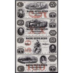 Bank of Sing Sing, Uncut Proof Sheet of 4.