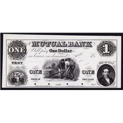 Mutual Bank, 1850's Proof Obsolete Banknote.