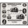 Image 1 : Mutual Bank, 1850's Uncut Proof Sheet of 2.