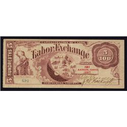 Akron, Ohio Labor Exchange Note.