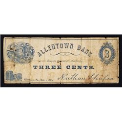 Allentown Bank Scrip Note.