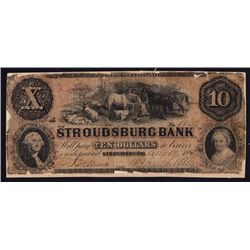 Stroudsburg Bank Obsolete Banknote, Haxby Listed SENC.