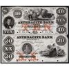 Image 1 : Anthracite Bank, 1850's Uncut Proof Sheet of 2.