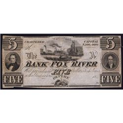 Bank of Fox River “Hydraulic Company” Obsolete Banknote.