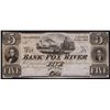 Image 1 : Bank of Fox River “Hydraulic Company” Obsolete Banknote.