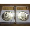 Image 1 : 1973-S & 1974-S IKE DOLLARS SGS PR70 CAM
