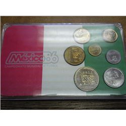 1986 MEXICO FOOTBALL UNC SET (AS SHOWN)