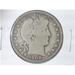 1908-O BARBER HALF DOLLAR