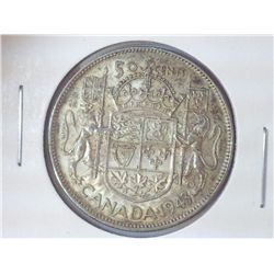 1943 CANADA SILVER 50 CENTS
