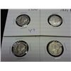 Image 1 : 1930,31,34 & 45 MERCURY DIMES