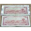 Image 2 : 2-1954 CANADA TWO DOLLAR BILLS
