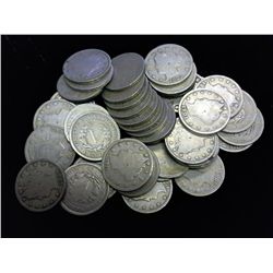 40 ASSORTED LIBERTY "V" NICKELS