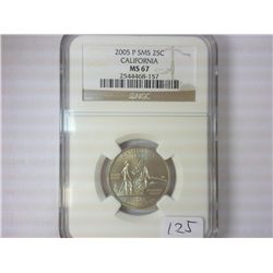 2005-P SMS CALIFORNIA QUARTER NGC MS67