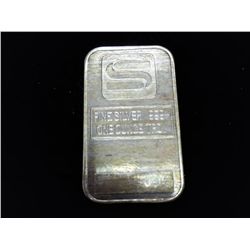 1 TROY OZ .999 FINE SILVER INGOT SIMMONS/REFCO