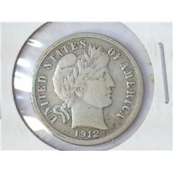 1912-D BARBER DIME FINE +