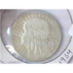 1934 POLISH SILVER 5 ZLOTYCH