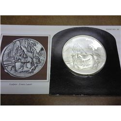 2 OZ STERLING SILVER REMBRANDT PROOF MEDAL