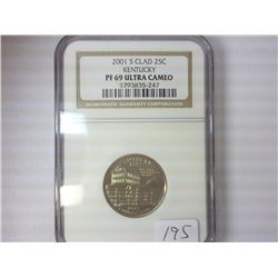 2001-S KENTUCKY QUARTER NGC PF69 ULTRA CAMEO