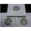 Image 1 : 1911,14 & 16 BARBER DIMES