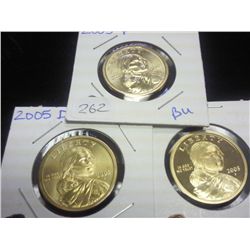 2005 P/D/S SACAGAWEA DOLLARS UNCS & PF