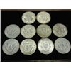Image 2 : 10 ASSORTED 40% SILVER KENNEDY HALF DOLLARS