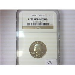 1976-S WASHINGTON QUARTER NGC PF68 ULTRA CAMEO