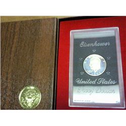 1972-S IKE SILVER DOLLAR PROOF (BROWN PACK)