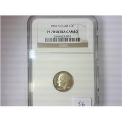1997-S ROOSEVELT DIME NGC PF70 ULTRA CAMEO