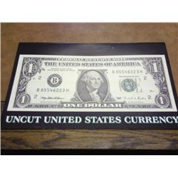 UNCUT SHEET OF 4 1995 $1 FRN'S CRISP CU