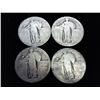 Image 1 : 4 UNDATED STANDING LIBERTY QUARTERS