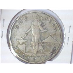 1909-S US/PHILIPINNES SILVER PESO .5144 OZ. ASW
