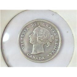 1891 CANADA SILVER 5 CENTS