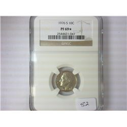 1976-S ROOSEVELT DIME NGC PF69 STAR