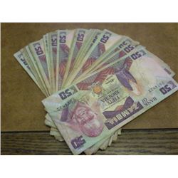 40 ZAMBIA 50 KWACHA NOTES